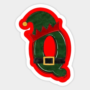 Letter Q - Christmas Letter Sticker